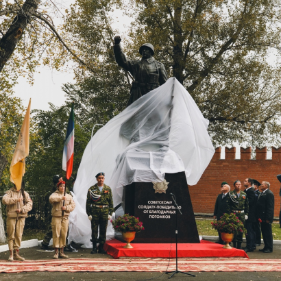 Монумент солдата-снайпера открыт в Аскизском районе Хакасии